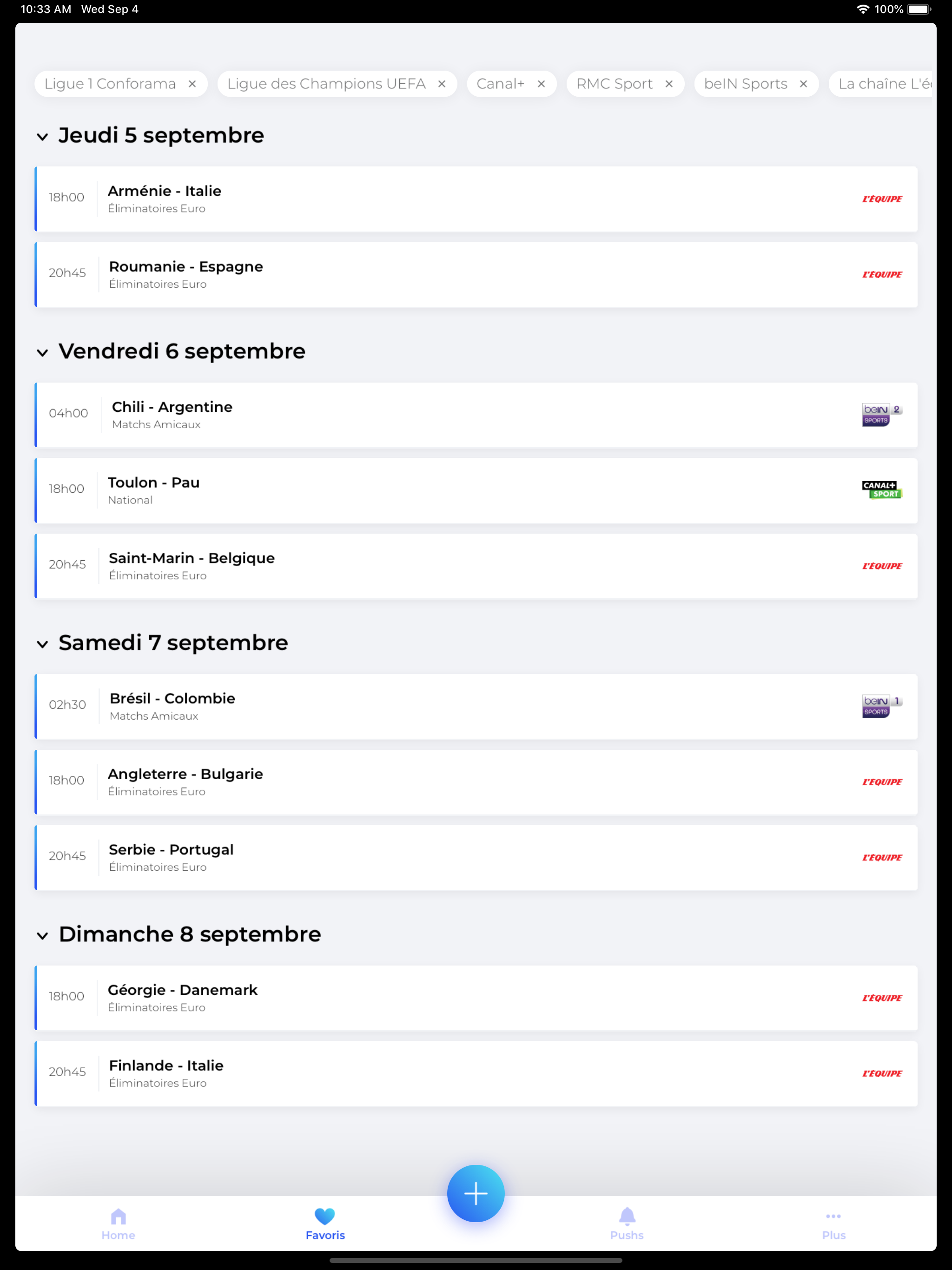 Programme Foot screenshot 10