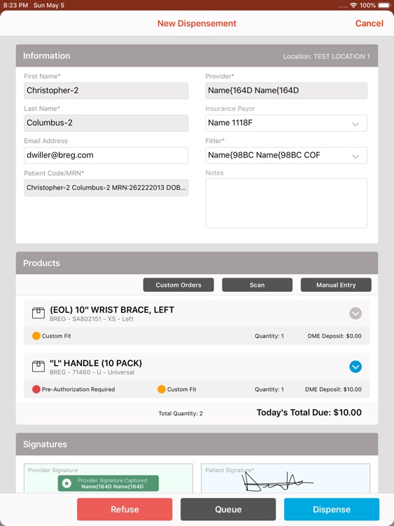 Breg Vision DMEPOS Management