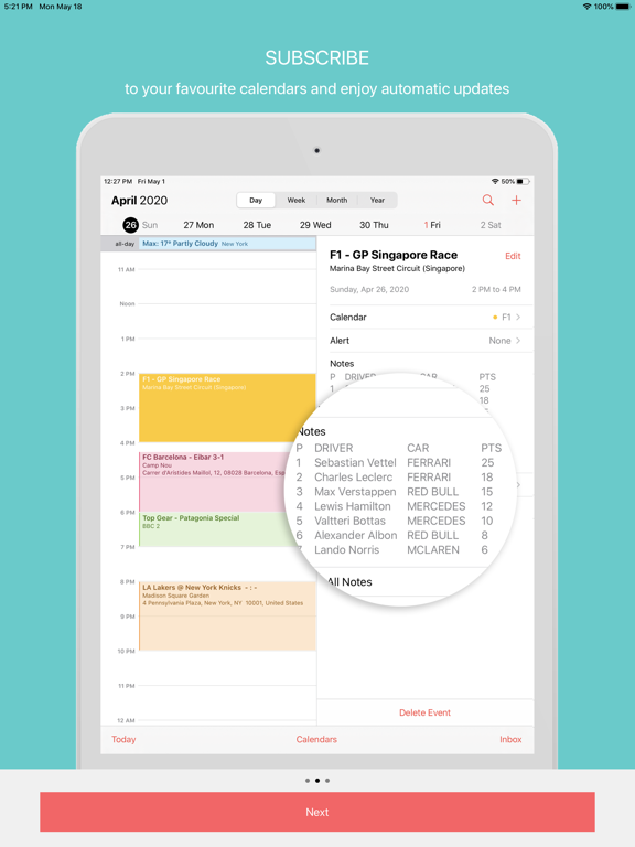 Screenshot #5 pour Football Fixtures Calendars