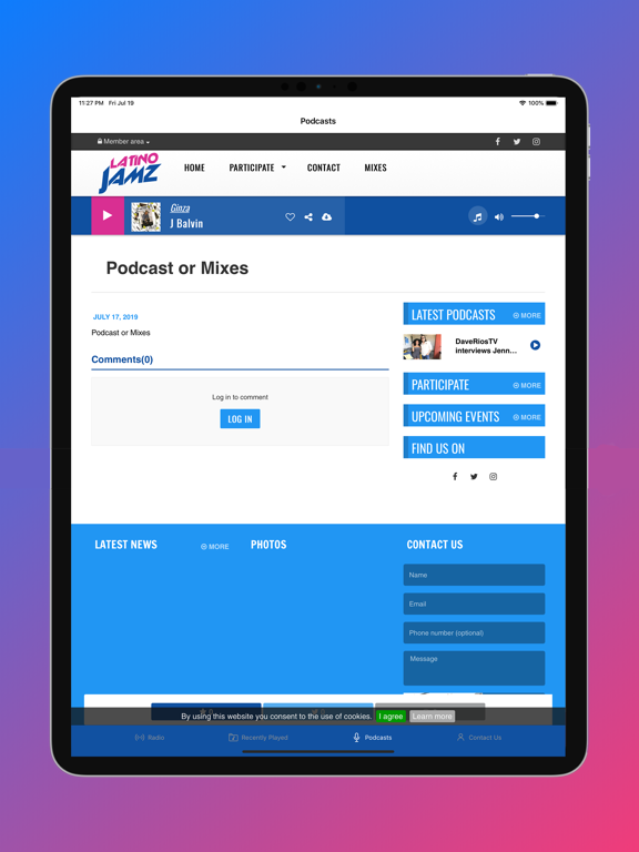 LatinoJamz iPad screenshot 2 - Music app