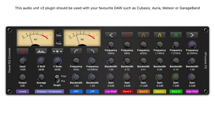 Visual EQ Console AUv3 Plugin