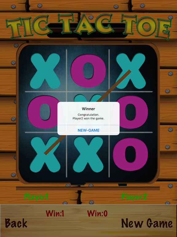 TicTacToe - One & Two Player iPad screenshot 4 - Games app