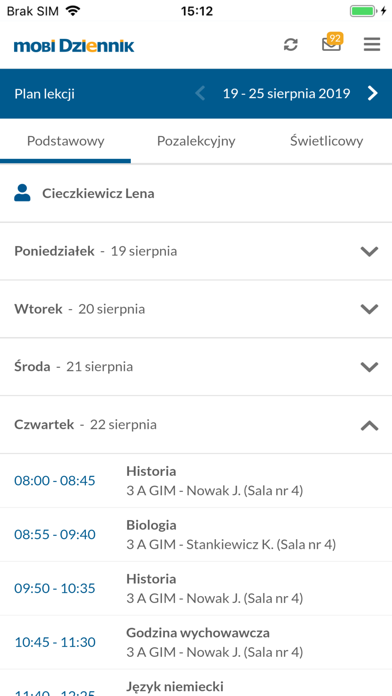 mobiDziennik screenshot