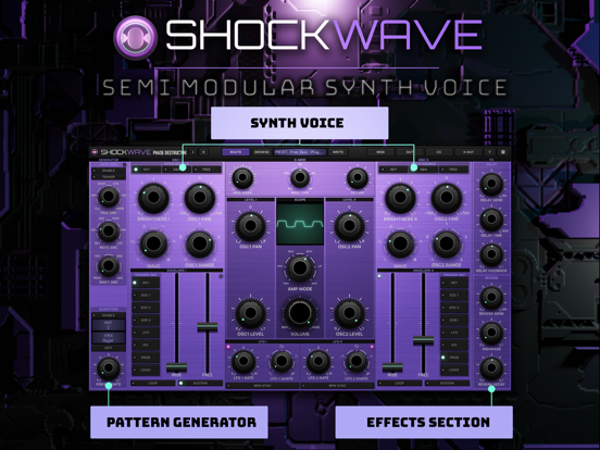 ShockWave - Synth Module iPad app afbeelding 2