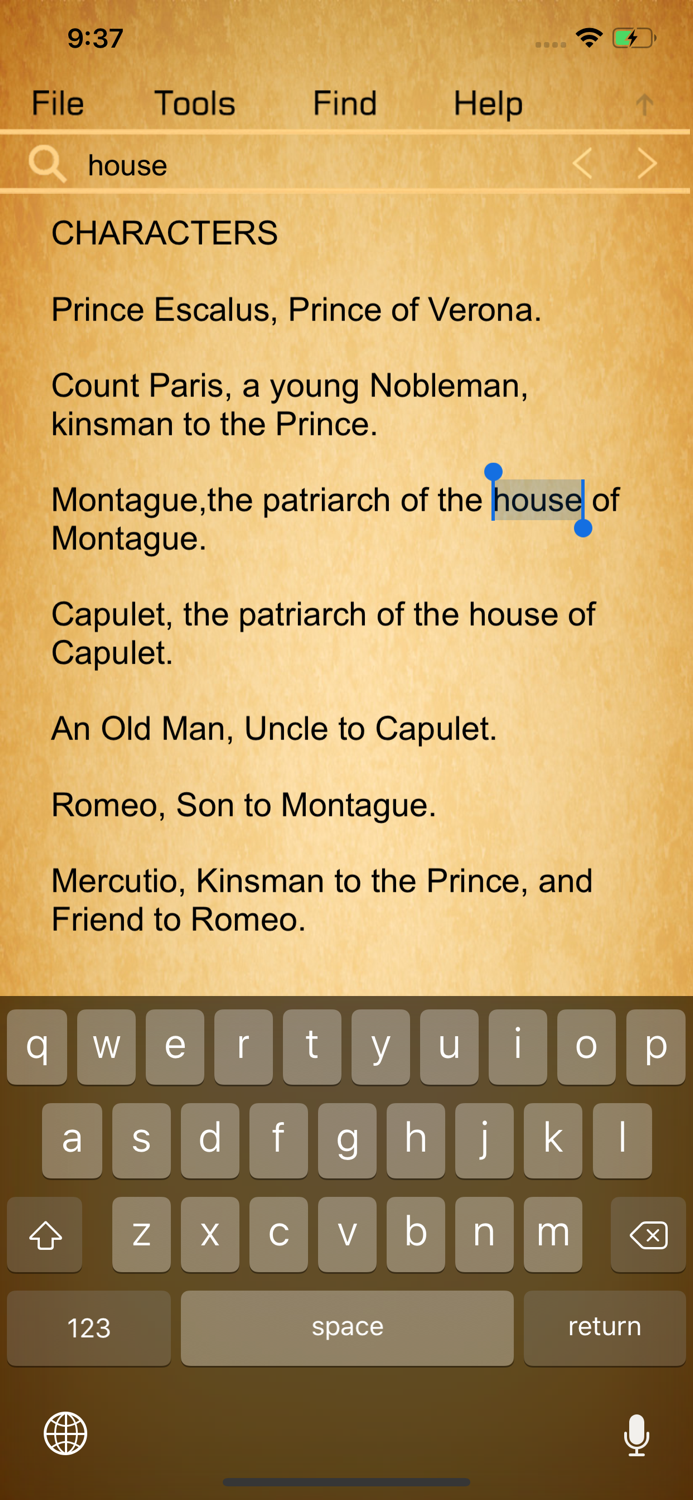 Shakespeare - Complete Search