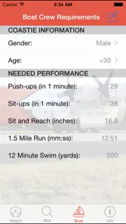 coast guard fitness calculator iphone screenshot 3