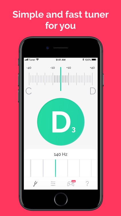 Tuner: guitar, ukulele, bass