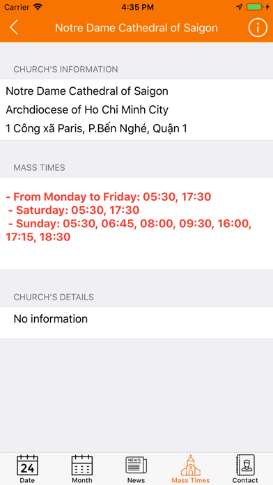 Roman Catholic Calendar Screenshot