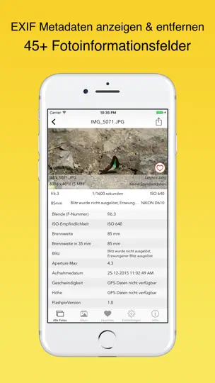 Screenshot von Exif Viewer LITE Von Fluntro auf dem iPhone 4