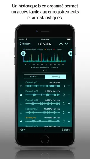 Capture d'écran de Sleep Recorder Plus sur iPhone 2