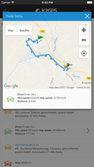 K2 GPS screenshot 3