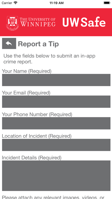 UW Safe Screenshot
