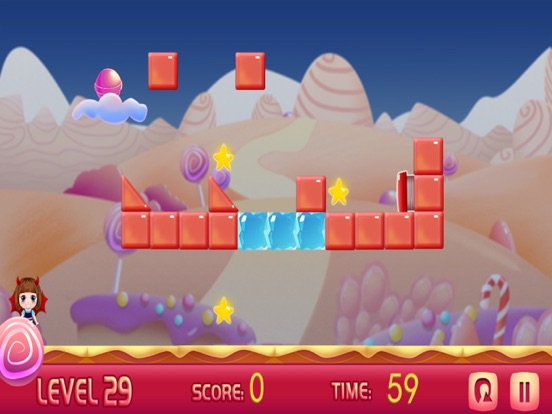 The rolling candy ball iPad screenshot