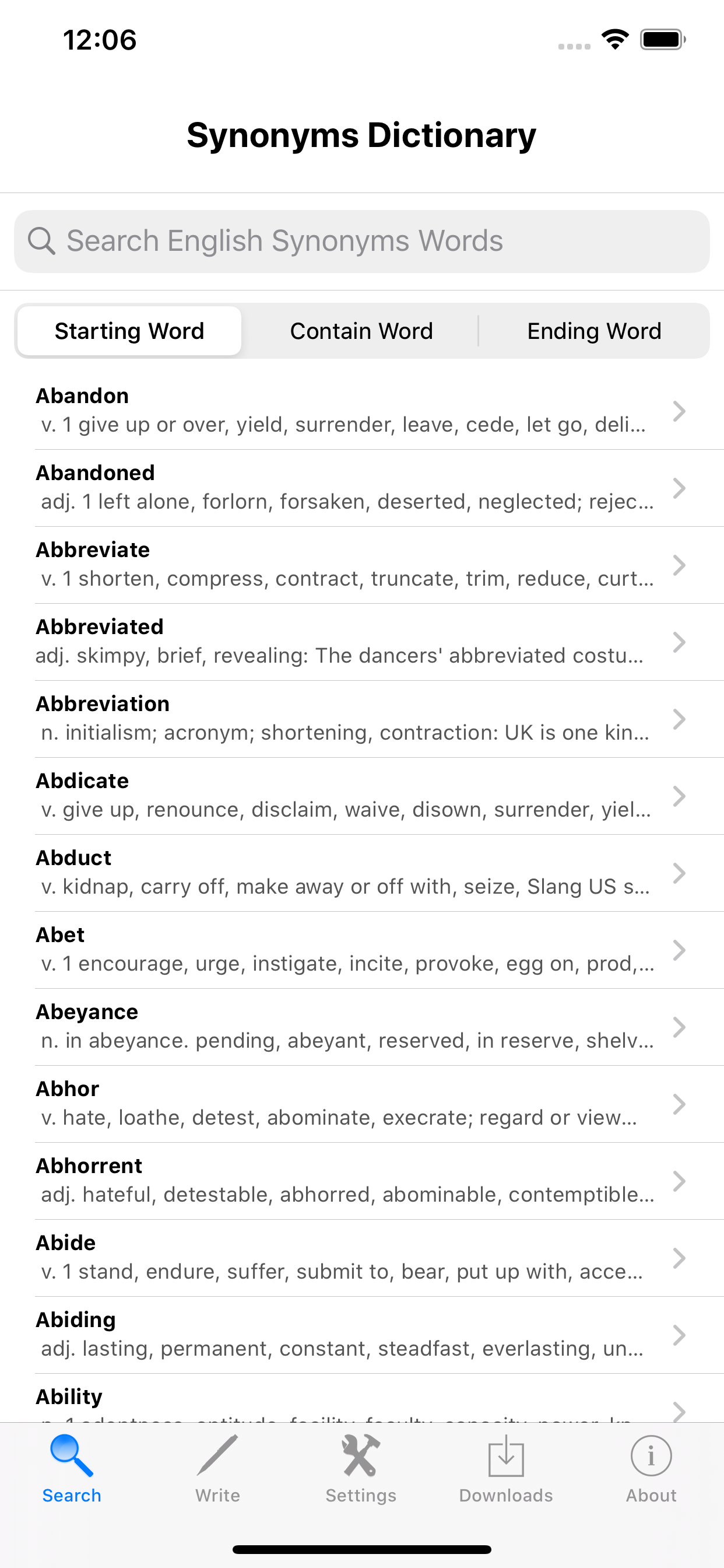Synonyms English Dictionary