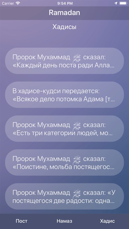 Рамадан - расписание поста