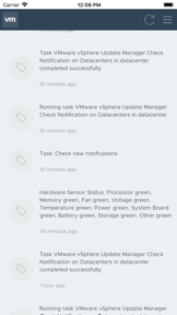 vSphere Mobile Client screenshot