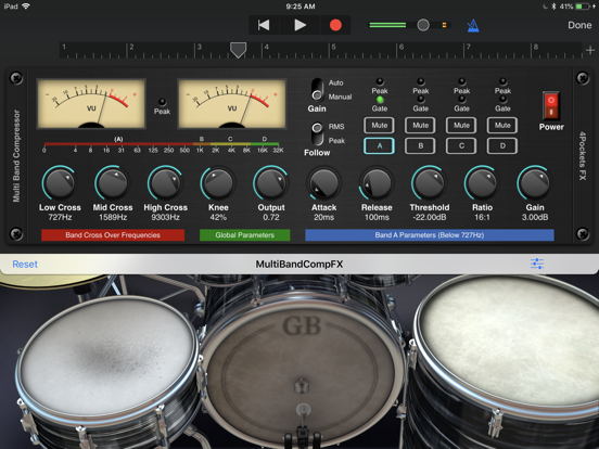 Multi-Band Compressor Plugin iPad app afbeelding 3