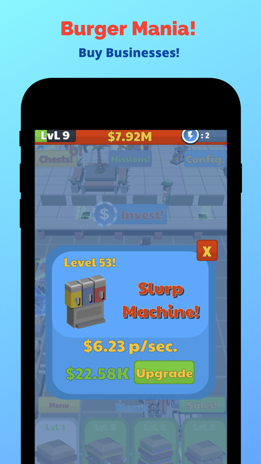 #5. Burger Mania! - Idle Tycoon (iOS) 由: Joao Milone