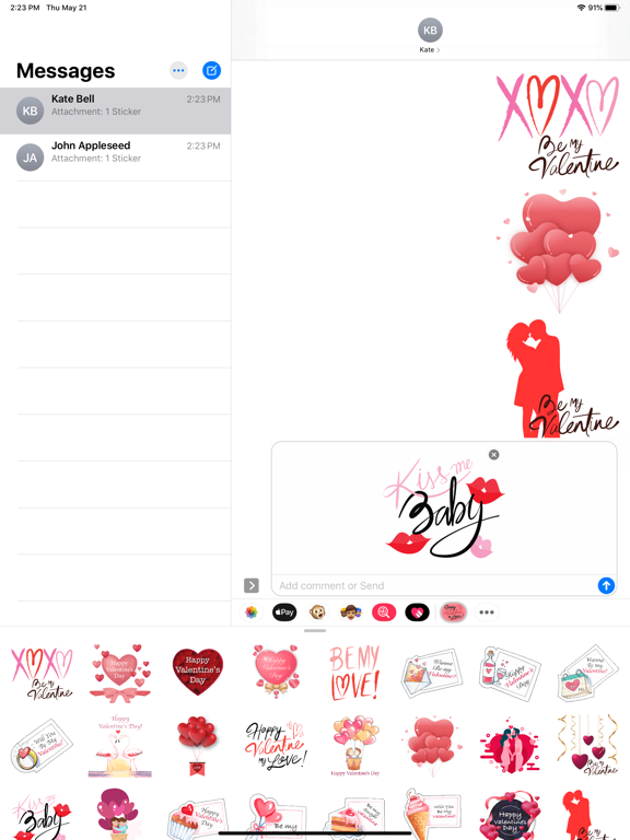 Screenshot #6 pour Be My Love Stickers