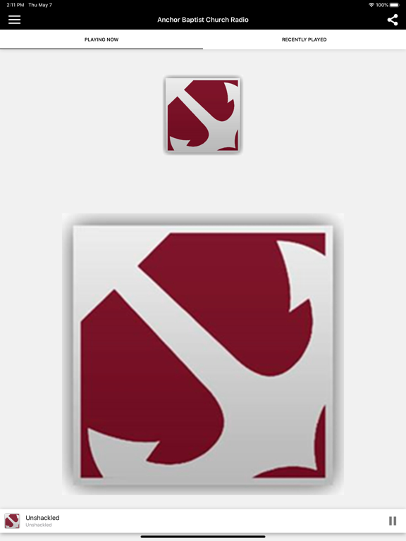 Anchor Baptist Church Radio iPad screenshot 1 - Music app