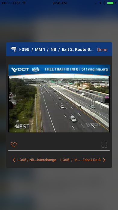 VDOT 511 Virginia Traffic Screenshot