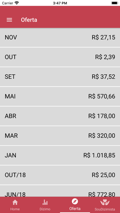 DÍZIMOFIEL – Gestão Paroquial Screenshot