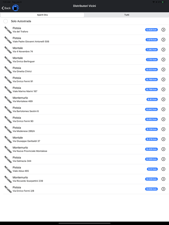 Screenshot #6 pour Cerca Distributori Benzina