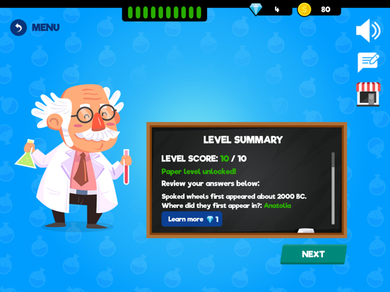 Discoveries & Inventions Quiz iPad screenshot