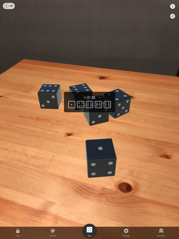 DiceRoller AR 骰子摇 iPad screenshot 5 - Games app