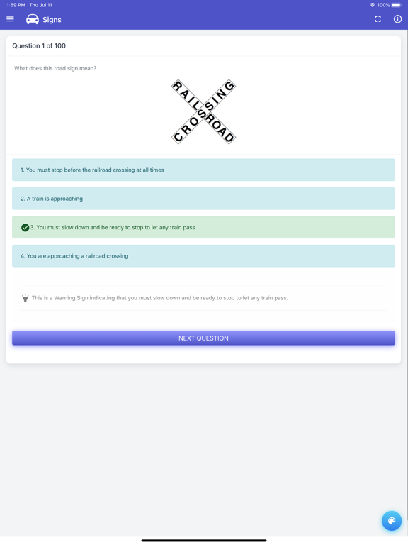 Rhode Island DMV Permit Test iPad screenshot