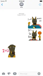 doberman pinscher dog sticker iphone screenshot 1