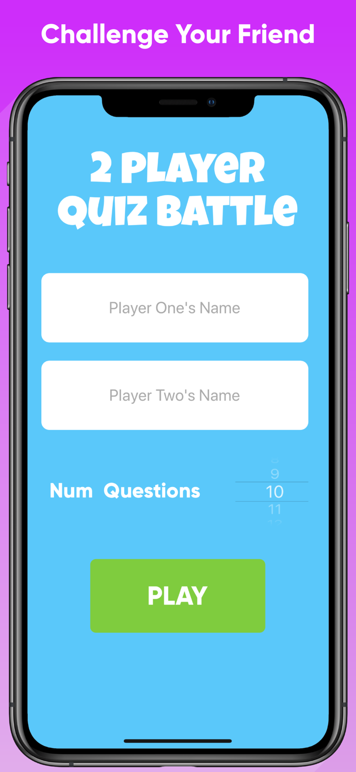 2 Player Quiz Multiplayer Game screenshot 1