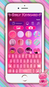 Cute Girly Keyboard Themes screenshot