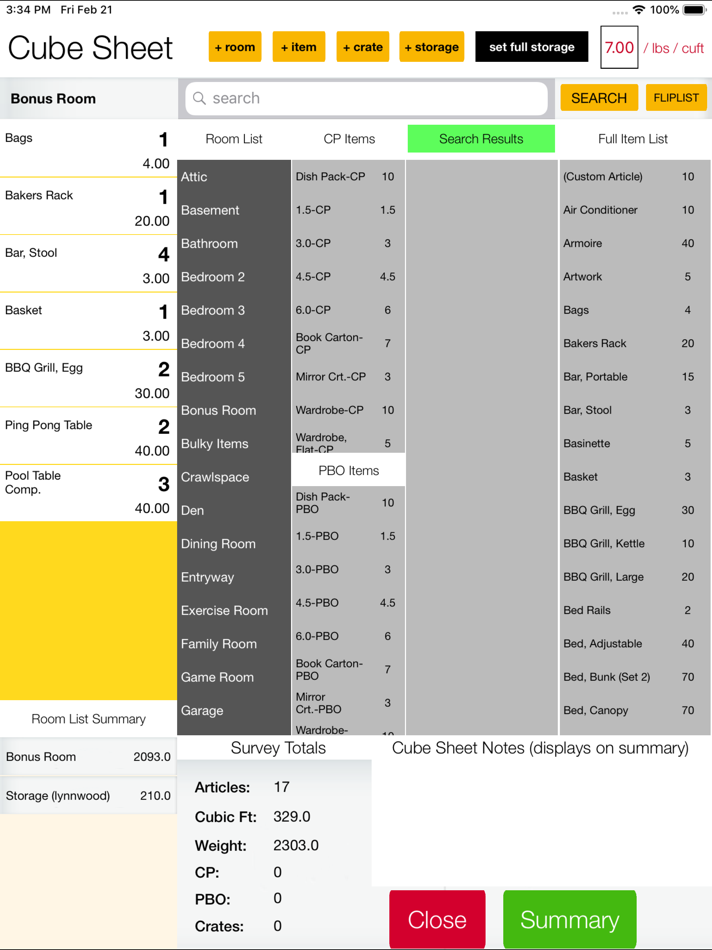 #3. Mover Estimator Tool (iOS) 由: Hansen Bros Moving & Storage