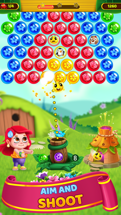 Flower Games - Bubble Shooter screenshot 2