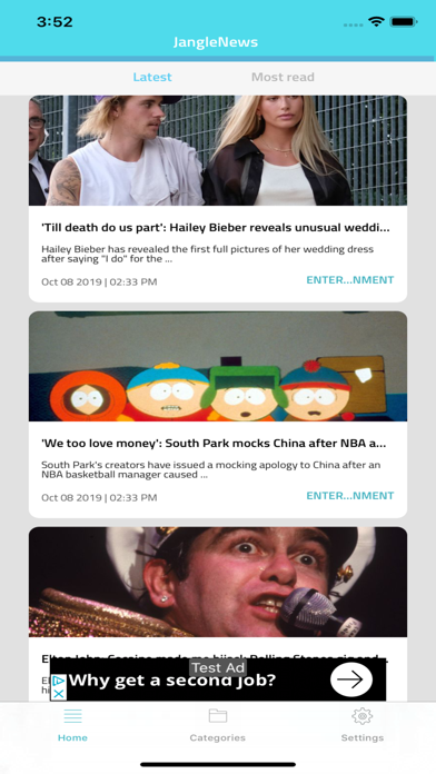Screenshot #1 pour Jangle News: Rss Feed App