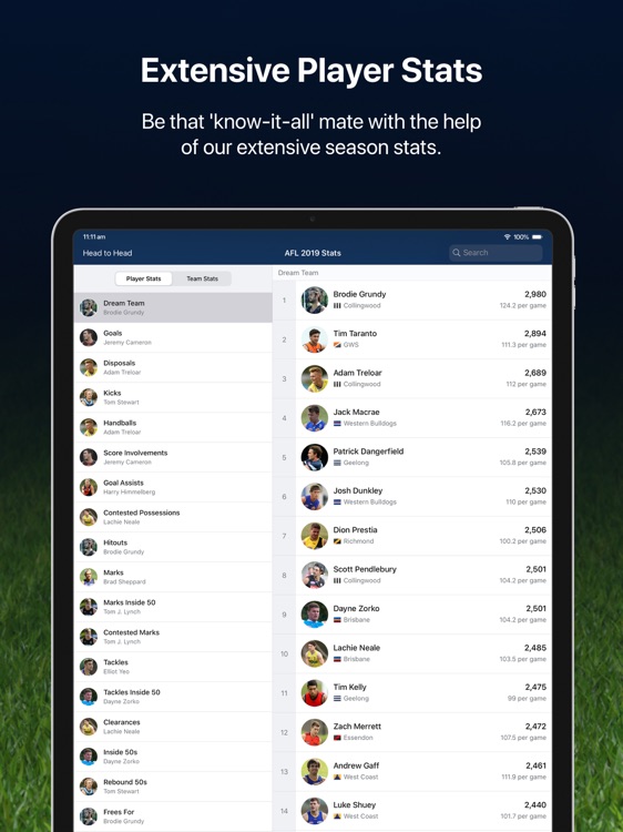 Footy Live for iPad: AFL news