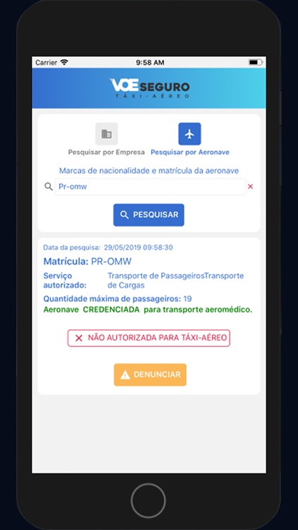 Consulta de Táxi-Aéreo