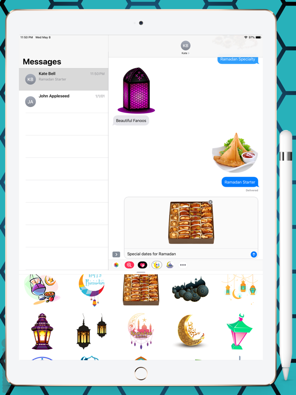 Ramadan HD Stickers شهر رمضان iPad screenshot 7 - Stickers app
