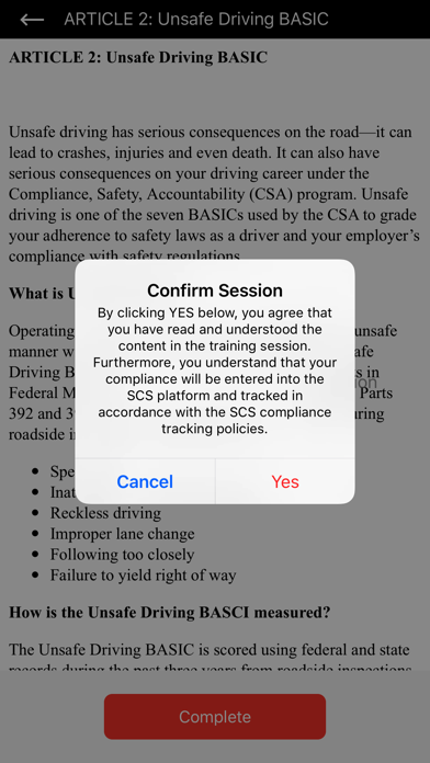 Safety Compliance & Solutions Screenshot