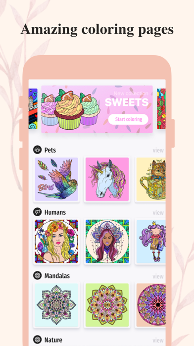 Screenshot #2 pour Coloring game: art&antistress