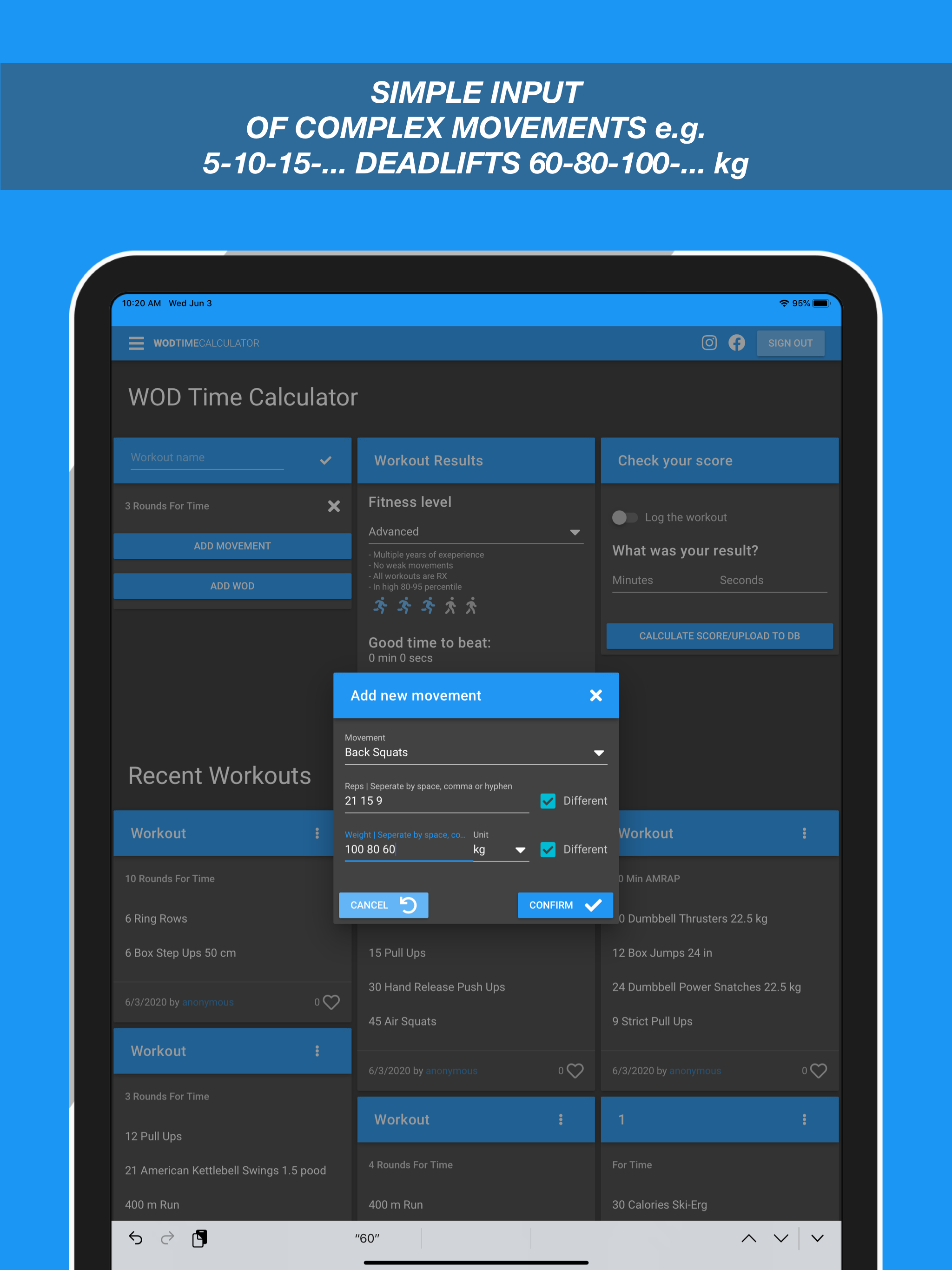 WOD Time Calculator