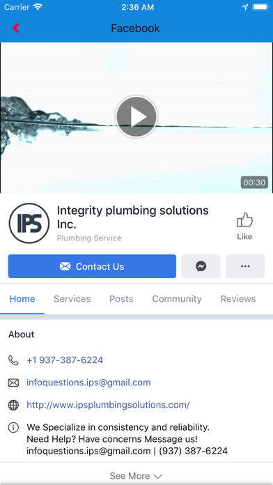 Integrity Plumbing Solutions Screenshot