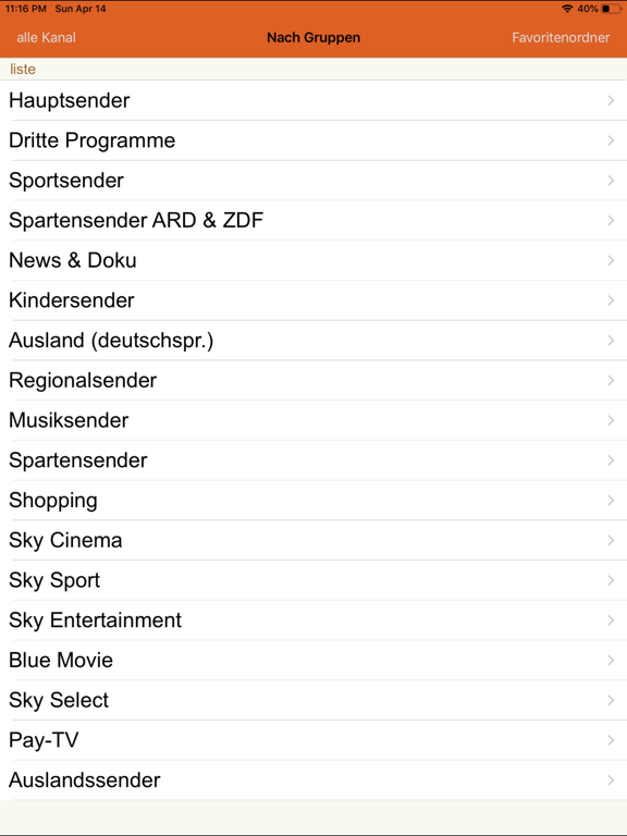 Deutschland TV-Programm iPad screenshot
