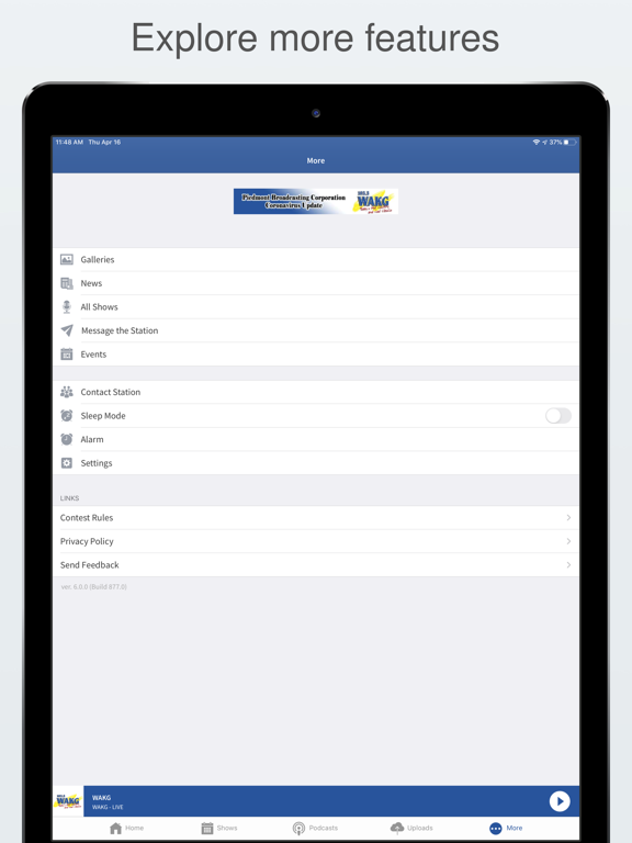 WAKG iPad screenshot 6 - Music app