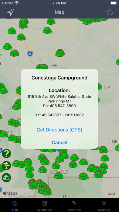Screenshot #2 pour Montana – Camping & RV spots