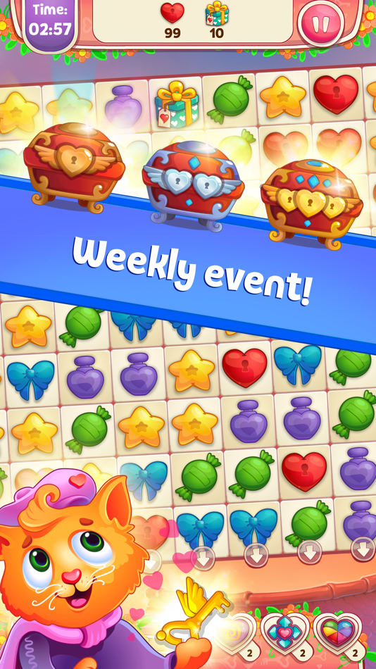 #3. Sweet Hearts Match 3 (iOS) By: CharStudio OU