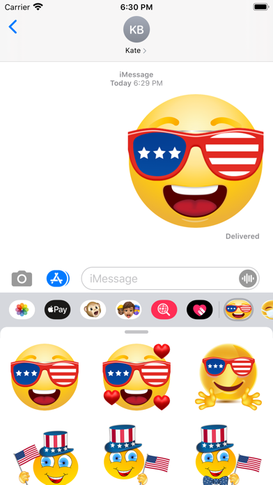 Screenshot #1 pour American Flag Emojis