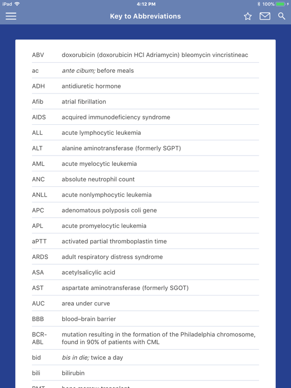 Oncology Nursing Drug Guide iPad screenshot 4 - Medical app