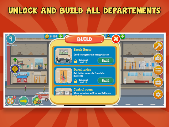 Fire Inc: Fire station builder iPad screenshot 4 - Games app
